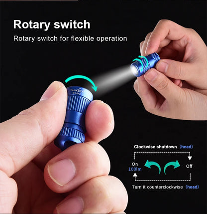 Tank007 E15 Pocket LED Flashlight Keychain – Portable High-Power White Light for Outdoor, Hiking & Emergency