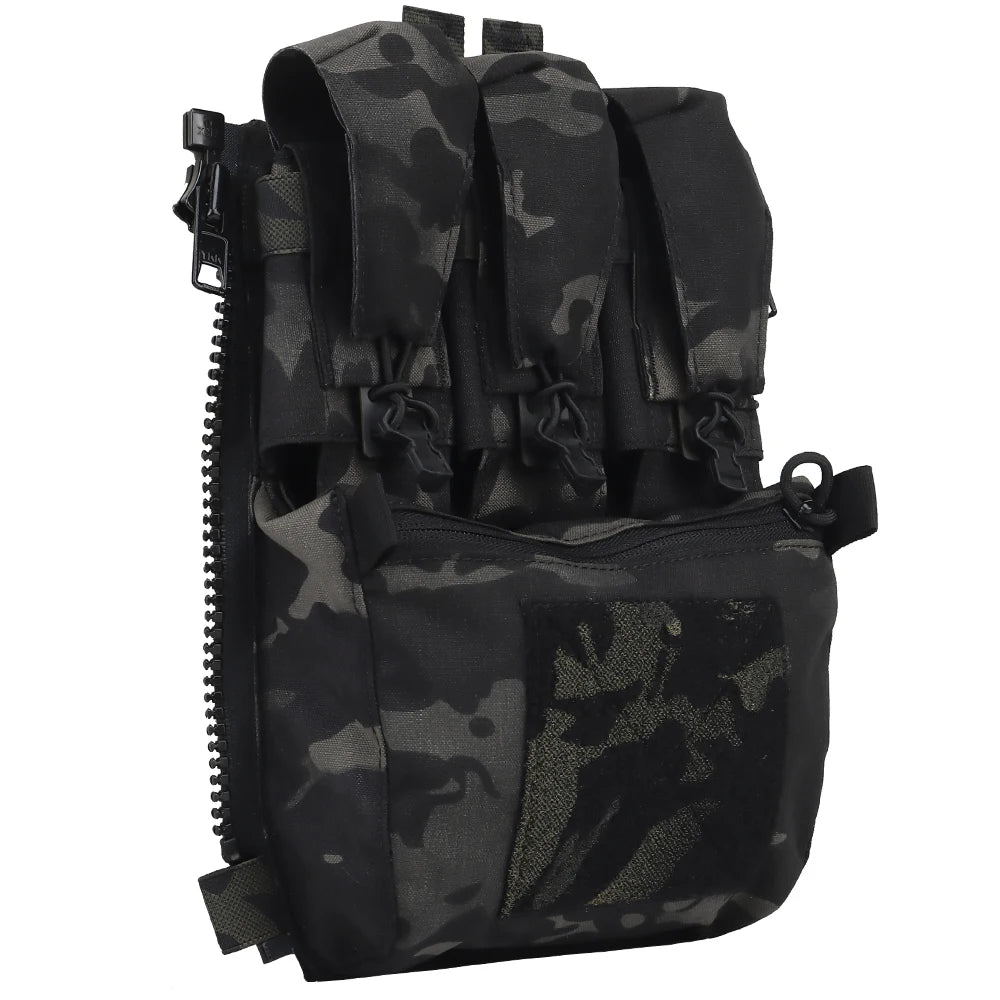 Assault Adapt Banger Back Panel Zip-On Rear Pack – Tactical Vest FCPC V5 Plate Carrier Accessories Bag with GP Pouch & Multitools Pocket