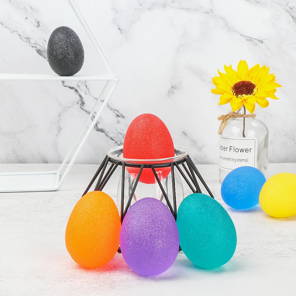 Silicone Hand Grip Strength Trainer — Wrist & Finger Resistance Ball for Adults & Kids, Rehab Therapy & Stress Relief