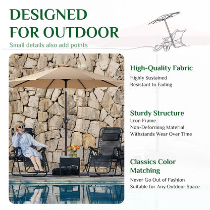 Outdoor Patio Umbrella UV Protection All-Weather Garden Pool Backyard Shade Canopy