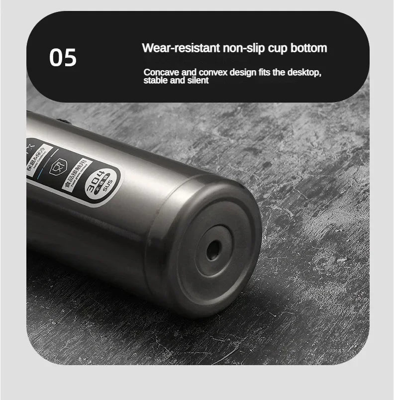 Stainless Steel Thermos Bottle 500ML-1L with LED Temperature Display - SUS304 Vacuum Flask for Tea and Water, Portable Travel Cup