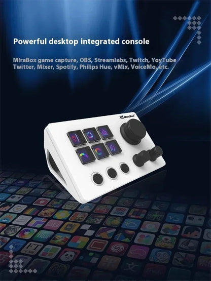 Mirabox N3 Streamdeck Keypad — Mini Customizable Macro Keyboard with Screen & Knob for Desktop