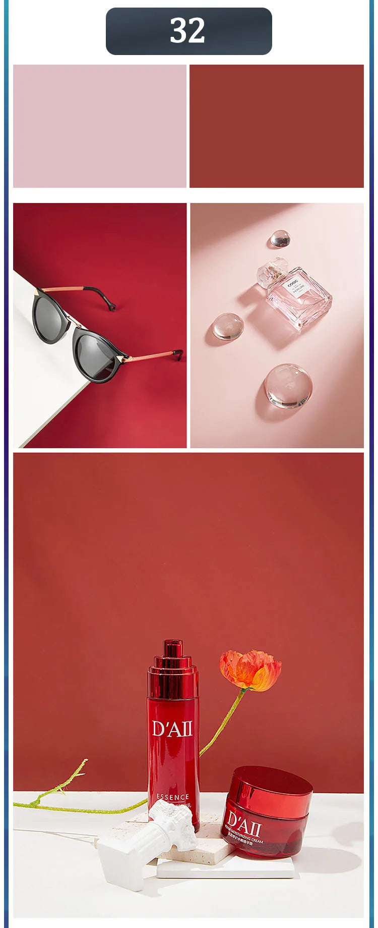 Photography Backdrops 57x87cm – Double-Sided Solid Color Photo Background for Studio, Newborn & Product Photography