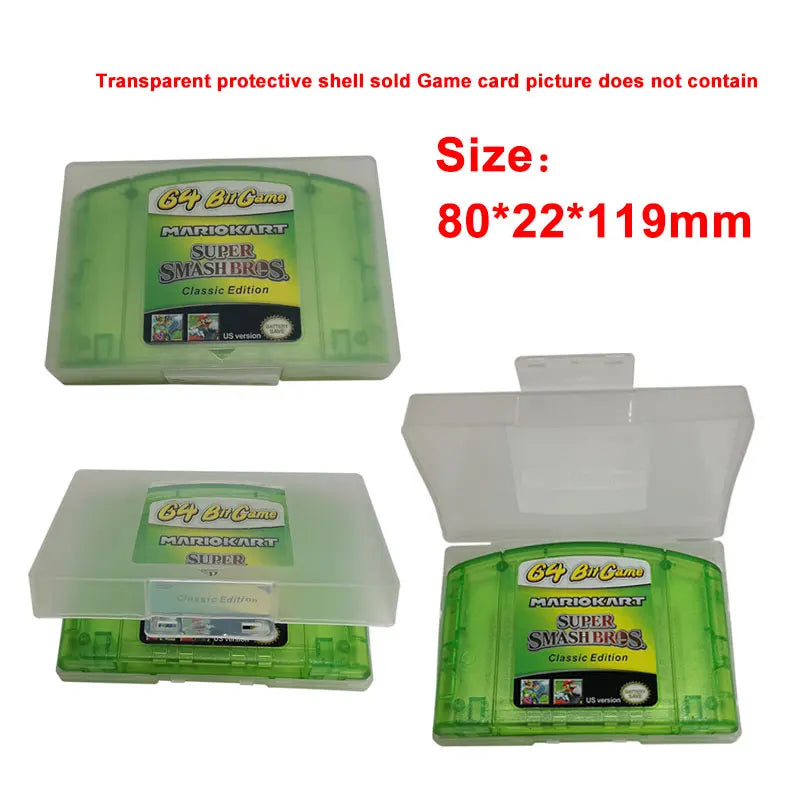 10-Pack N64 Game Box Protectors – Clear Plastic Display Cases for Nintendo 64 Games