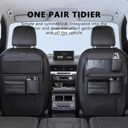 SEAMETAL Car Seat Back Organizer – Large Capacity Multi-Pocket Storage Bag with Foldable Tablet Tray