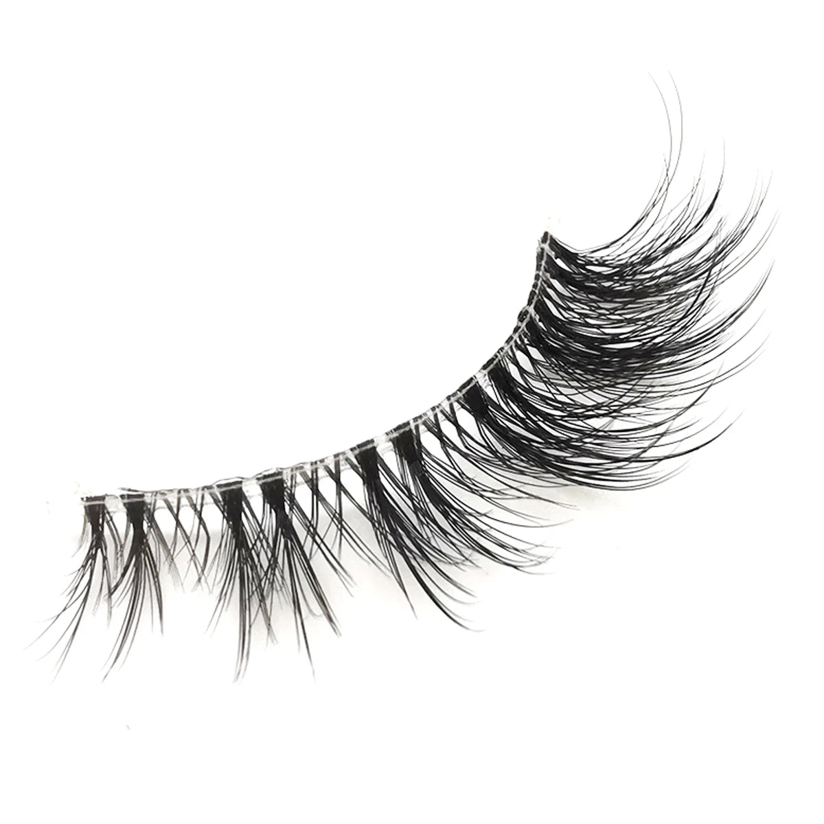 HBZGTLAD 7 Pairs Cat Eye Faux Mink Lashes – Clear Band, Wispy & Natural Full Strip Eyelashes