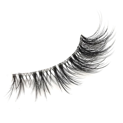 HBZGTLAD 7 Pairs Cat Eye Faux Mink Lashes – Clear Band, Wispy & Natural Full Strip Eyelashes