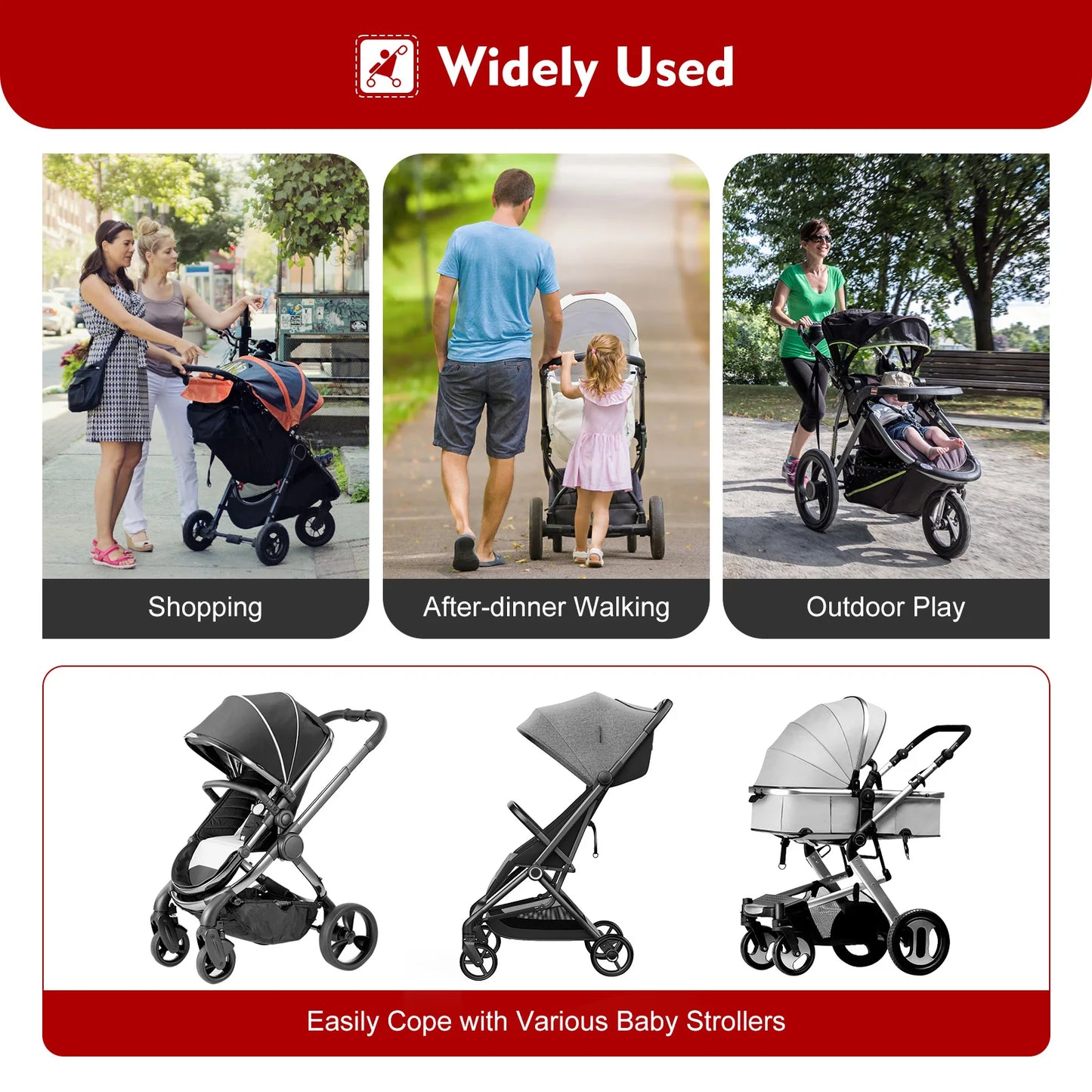 2-in-1 Universal Stroller Buggy Board with Detachable Seat – Pram Pedal Adapter for Kids, 25kg Load Capacity
