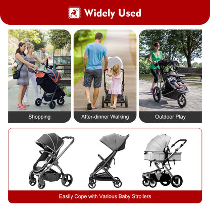 2-in-1 Universal Stroller Buggy Board with Detachable Seat – Pram Pedal Adapter for Kids, 25kg Load Capacity