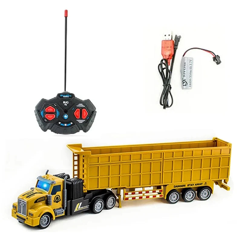 1/48 RC Heavy-Duty Semi-Trailer Truck – Remote Control Construction Dump Truck Toy for Boys Gift