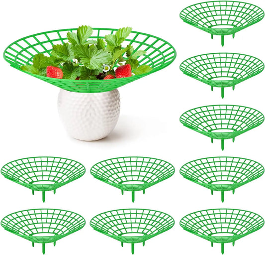 10Pcs Strawberry Plant Supports - Sturdy 3-Legged Growing Racks for Protection Against Mold, Rot, and Dirt - Cage Frame Holder
