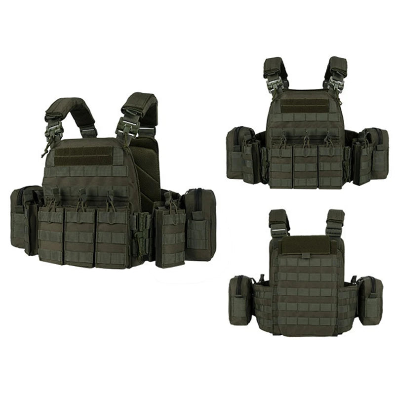 YAKEDA Quick Disassembly 6094 Training Vest – Adjustable Protective Airsoft Plate Carrier Chest Rig