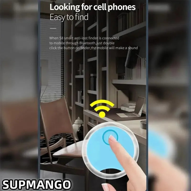 Bluetooth Wireless Smart Luggage Tracker - Children's Bags, Pets, Key Finder - Anti-loss Alarm Recording for iPhone