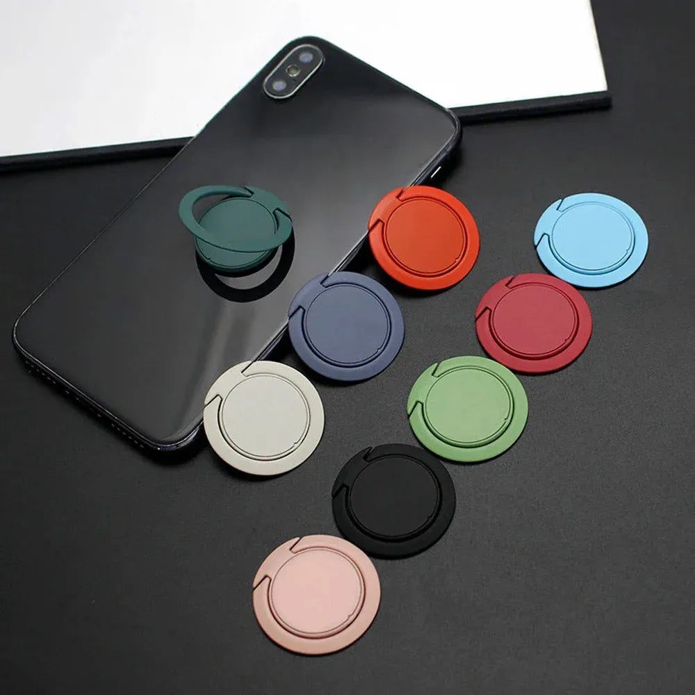 360° Rotating Finger Ring Holder Stand - Magnetic Car Mount & Universal Phone Back Sticker Pad Grip