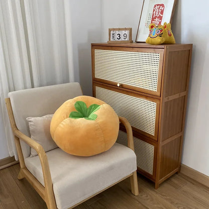 Tomato, Vegetable & Mushroom-Shaped Round Cushion – Thickened Cute Window Seat Pillow for Bedroom