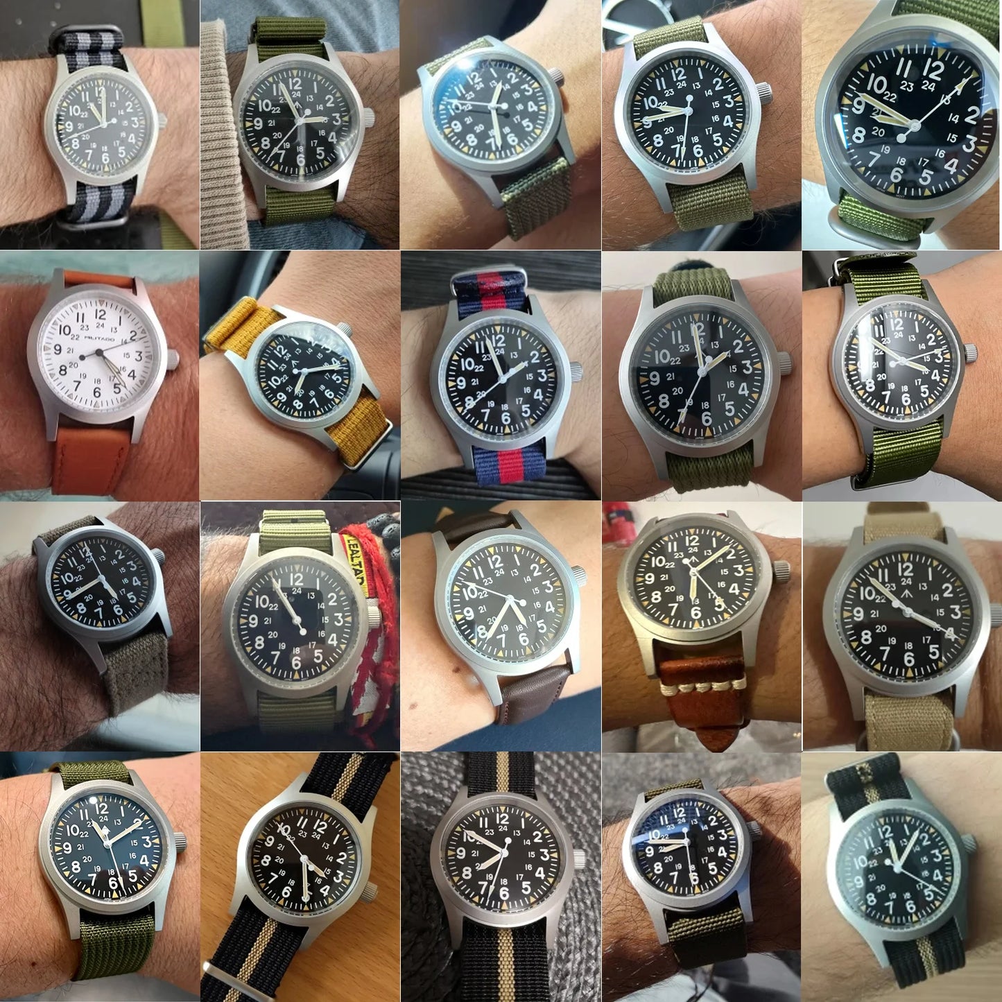 Militado ML05 Vintage Quartz Watch 38mm with VH31 Movement, Domed Sapphire Crystal, AR Coating & Luminous Dial