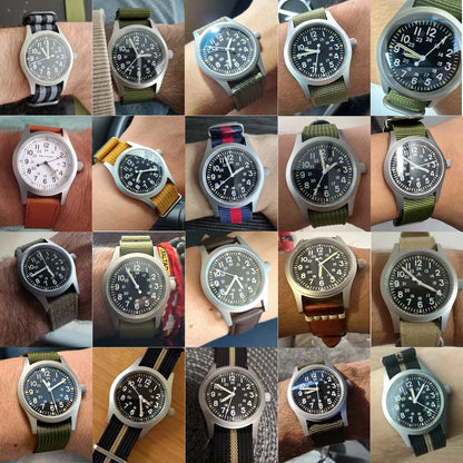 Militado ML05 Vintage Quartz Watch 38mm with VH31 Movement, Domed Sapphire Crystal, AR Coating & Luminous Dial