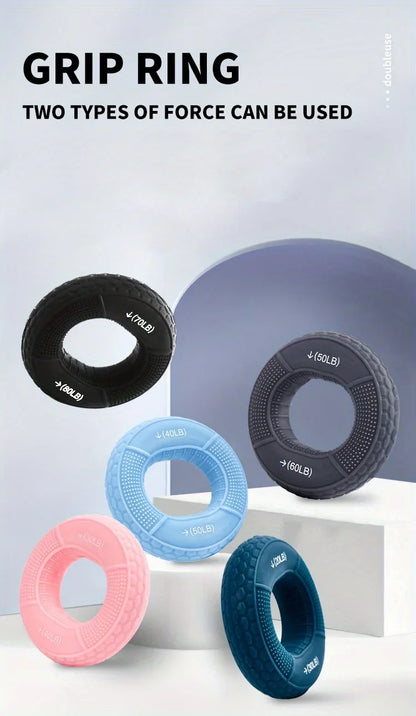 Silicone Hand Grip Strengthener Ring – Forearm & Finger Training for Strength