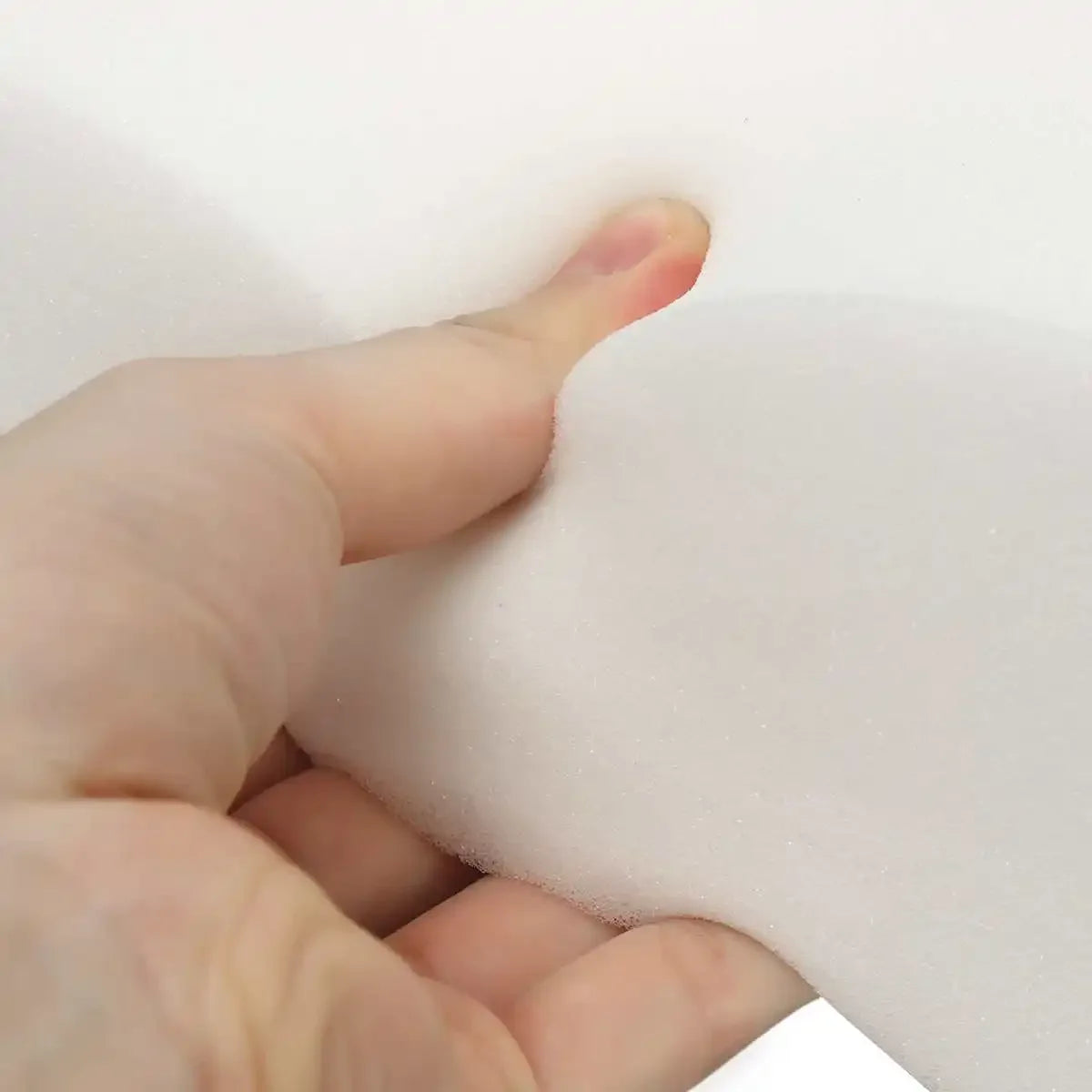 High-Density Chair Foam Cushion – White Square Upholstery Replacement Seat Pad, Premium Quality