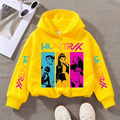 2025 Fall/Winter KPop Demon Hunters Hoodie – Cute Fashion Sweatshirt for Girls, Children's Clothing
