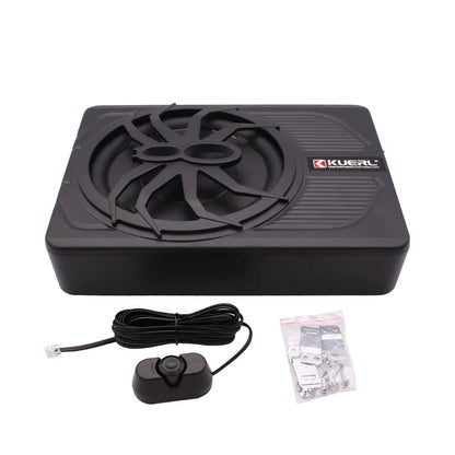 10 Inch Car Audio Subwoofer – 150W RMS Active Stereo, High Power Pure Bass Slim Speaker for Under-Seat Installation