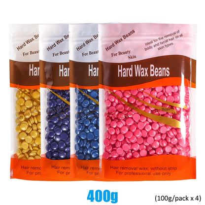 500g/200g/50g Hard Wax Beans – European Brazilian Pearl Wax for Hair Removal & Wax Warmer Machine