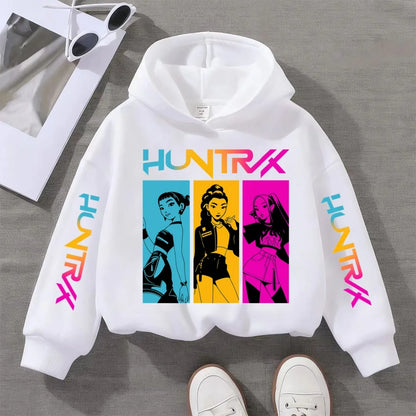 2025 Fall/Winter KPop Demon Hunters Hoodie – Cute Fashion Sweatshirt for Girls, Children's Clothing