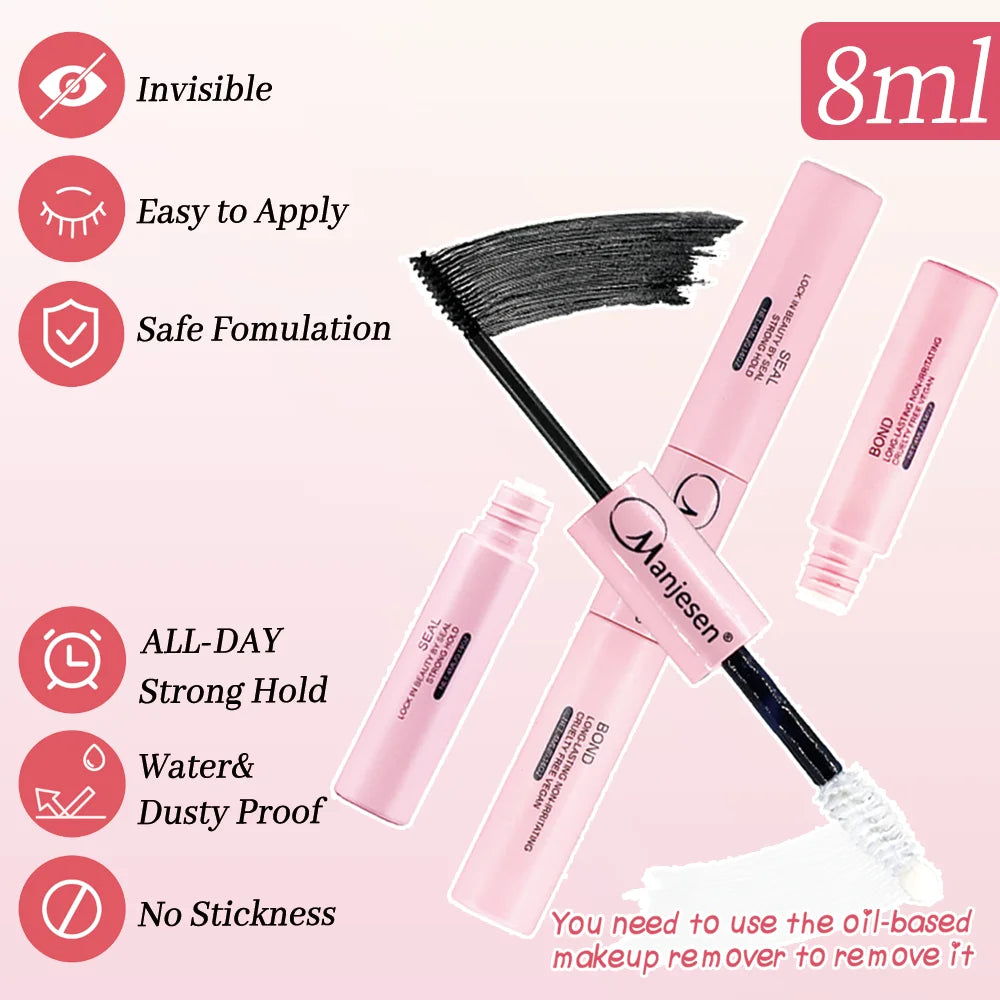 DIY Lash Extension Kit – Bond & Seal, Remover, Tweezers, Individual Lashes, Clusters & Makeup Tools