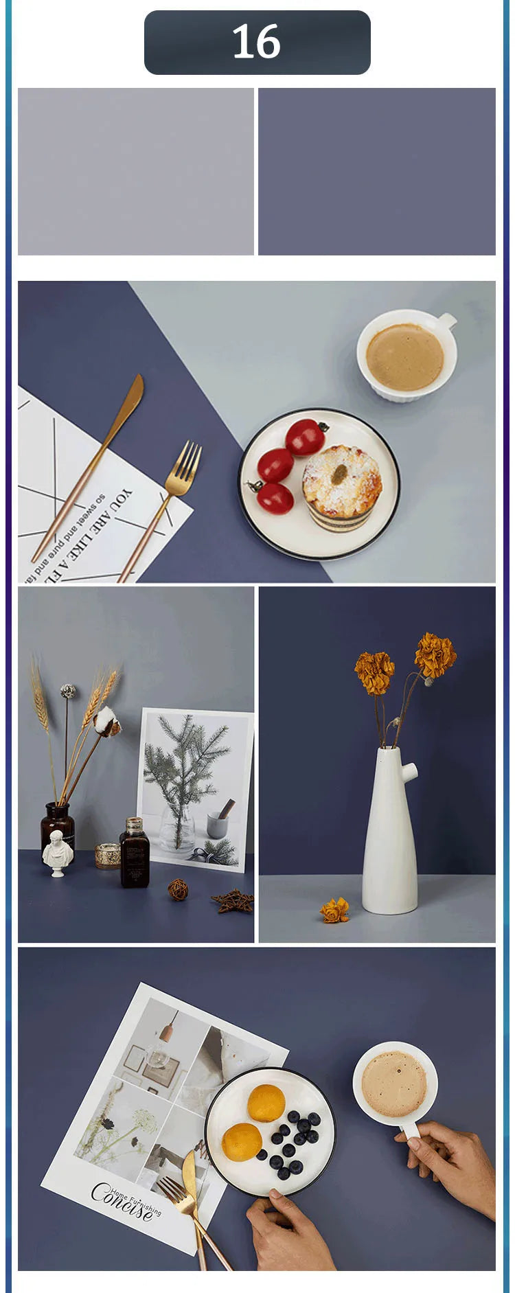 Photography Backdrops 57x87cm – Double-Sided Solid Color Photo Background for Studio, Newborn & Product Photography