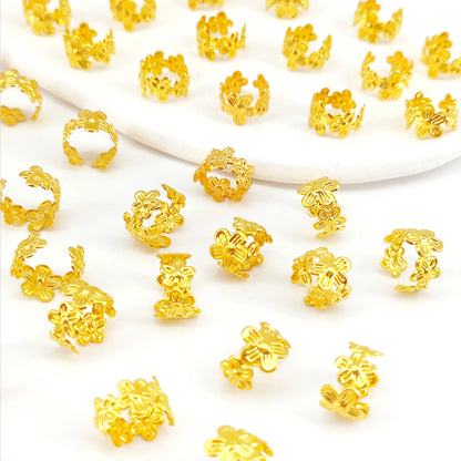 40pcs Vine Leaf Hair Braid Rings – Vintage Alloy Hair Pins for Dreadlocks, Women & Girls Summer Hair Accessories