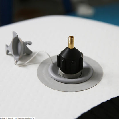 SUP Board Air Valve Adapter Kit — Inflatable Pump Connector for Paddle Boards, Kayaks, Black/Orange