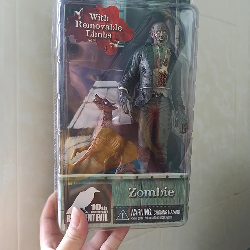 NECA Redfield Hunk Zombie Action Figure Set – Includes Dog Licker and Walker, Chris Redfield Collectible Model Toy