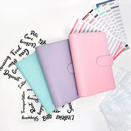 A6 Budget Binder Planner: 6-Hole Notebook Wallet with 8 Zipper Envelopes - Save Money Organizer & Cash System