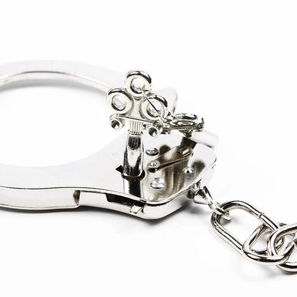DUTRIEUX Stainless Steel Handcuffs – Adjustable Metal Ankle & Wrist Cuffs with Chain, BDSM Bondage Restraints for Couples