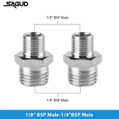 SAUGD 9PCS Airbrush Adapter Fitting Replacement Kit – Coupling Connectors for Compressor & Airbrush Hose