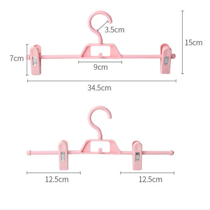 Space-Saving Chic: 5PCS Traceless Plastic Skirt Peg Hanger - Your Multifunctional Trouser Tamer!