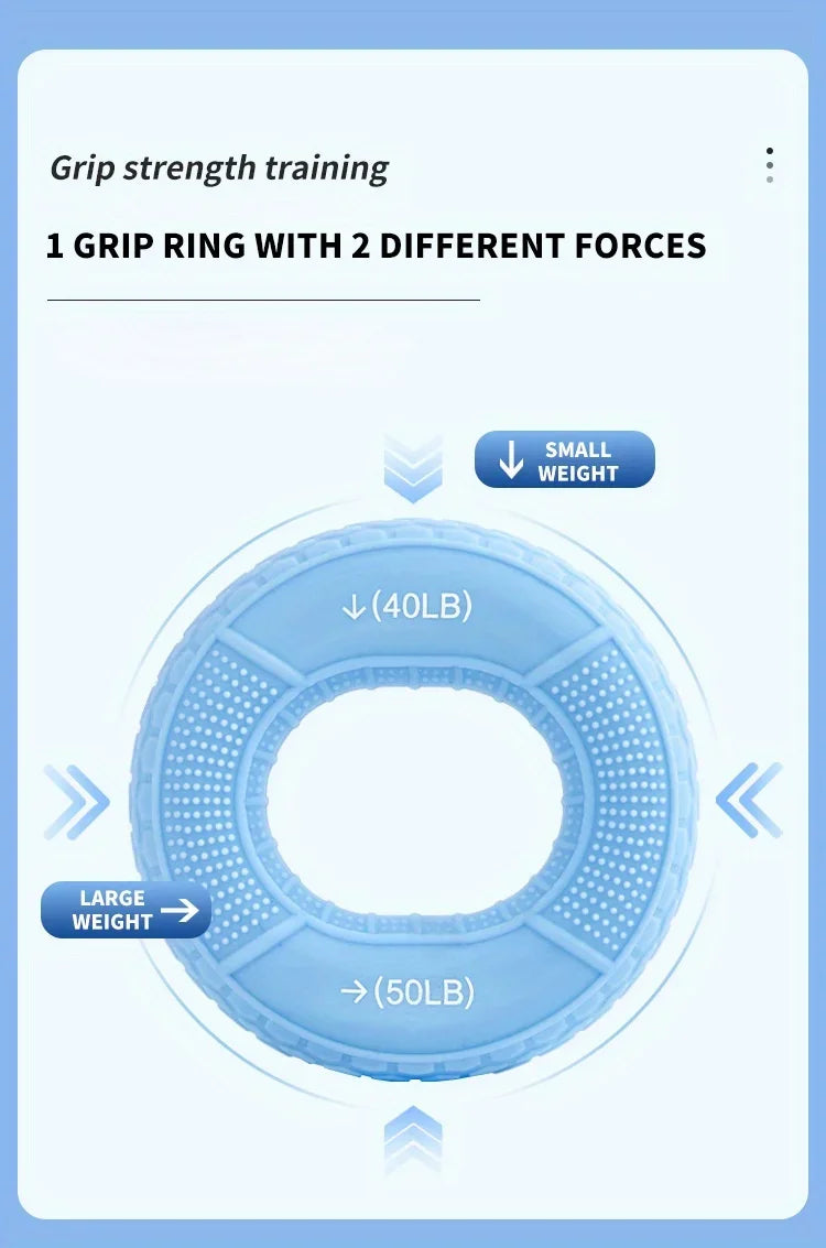 Silicone Hand Grip Strengthener Ring – Forearm & Finger Training for Strength