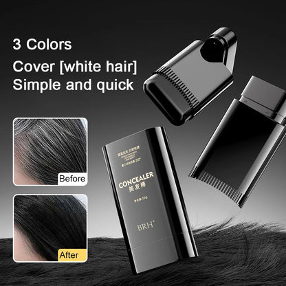 3-Color Hair Dye Stick – Disposable Gray Hair Covering for Roots, No Color Loss