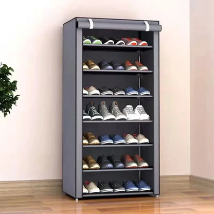 Dustproof Shoe Storage Rack – Multilayer Nonwoven Organizer Cabinet, Space-Saving Shoe Shelf for Home & Hallway