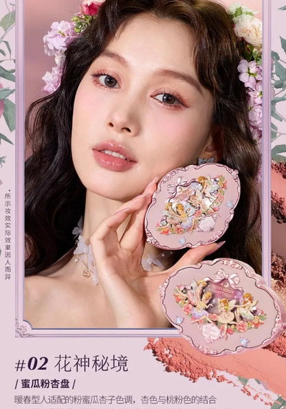 Flower Knows Moonlight Mermaid Eyeshadow Palette – 5-Color Matte, Shimmer & Glitter Waterproof Eye Shadow