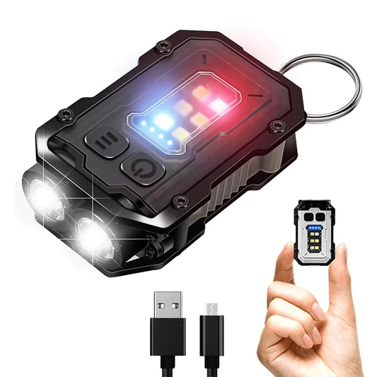 Powerful Pocket Torch Light | Rechargeable Super Bright LED | Multifunctional Linterna Magnetic COB LED | EDC Mini Keychain Flashlight