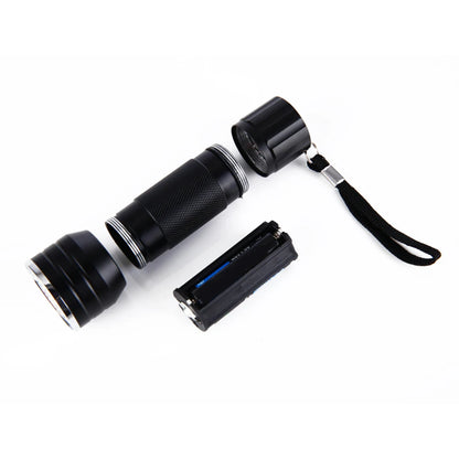 9/21LED UV Light 395nm Waterproof Flashlight – Portable Ultraviolet Torch for Nails, Black Light & Detection