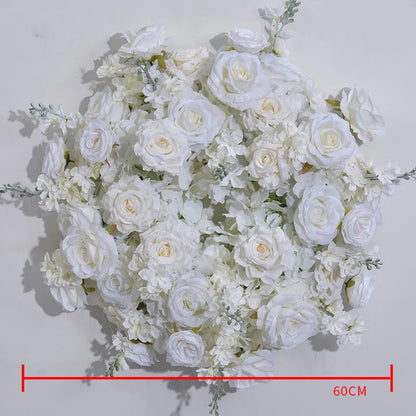 60cm Artificial Flower Wreath – Wedding Table Centerpiece & Backdrop Decoration