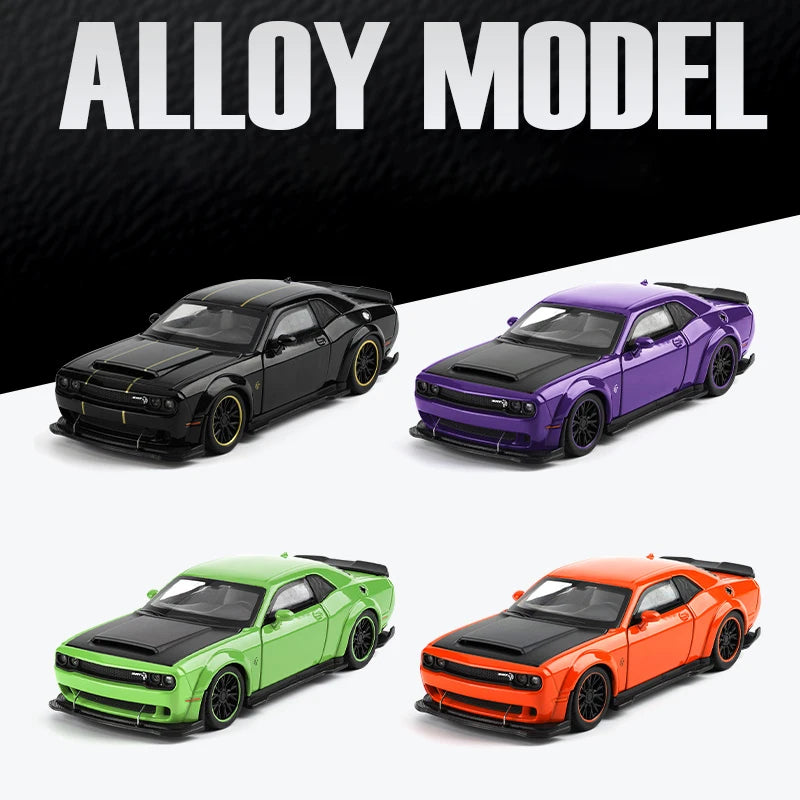 1:32 Dodge Challenger SRT Hellcat Redeye Diecast Model – V8 Alloy Metal American Muscle Sports Car Collectible