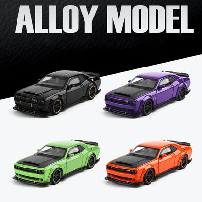 1:32 Dodge Challenger SRT Hellcat Redeye Diecast Model – V8 Alloy Metal American Muscle Sports Car Collectible