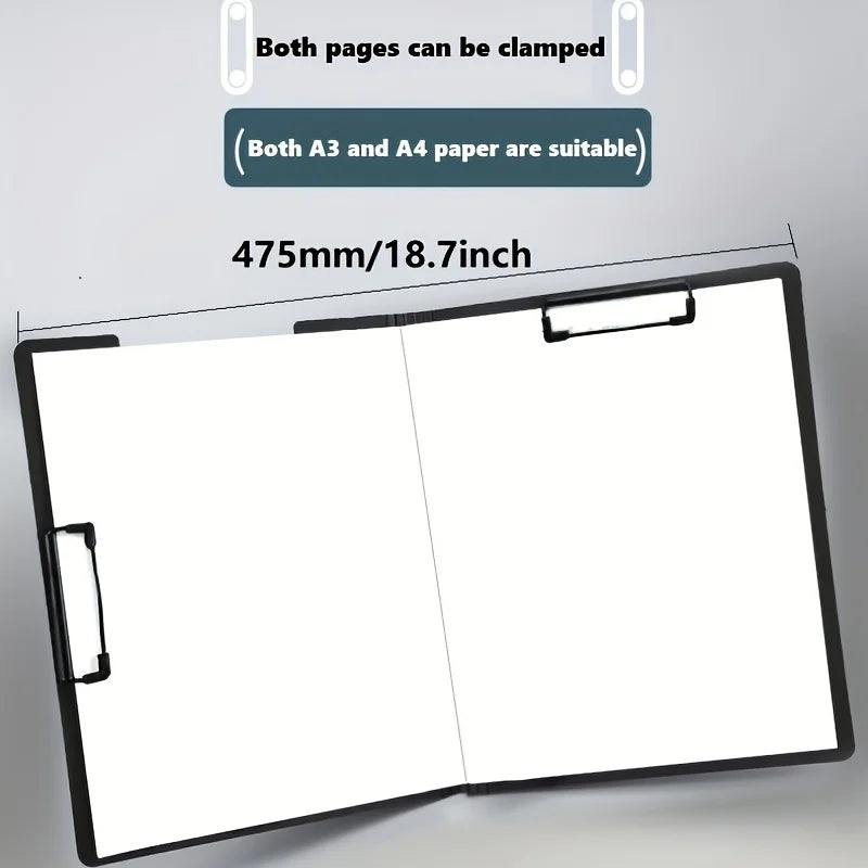 A4 File Folders - Documents Organizer Clipboard with Cover, Perfect for Business, School, and Office Supplies