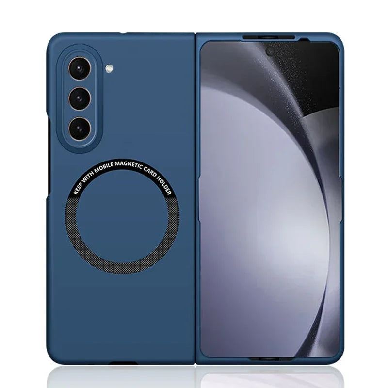 Ultra Thin Skin Feel Case for Samsung Galaxy Z Fold 3/4/5/6/7 – Magnetic Wireless Charging Compatible Fold Cover