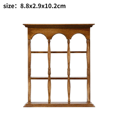 1/6 Scale BJD Dollhouse Wooden Shelf & Sink Cabinet — Miniature Kitchen Furniture Accessory for Dollhouse Bar Counter