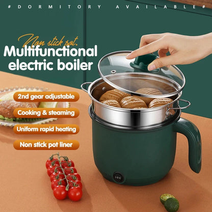 1.5L Mini Home Cooking Pot – Multifunctional Rice Cooker & Non-Stick Electric Stockpot with Safe Materials