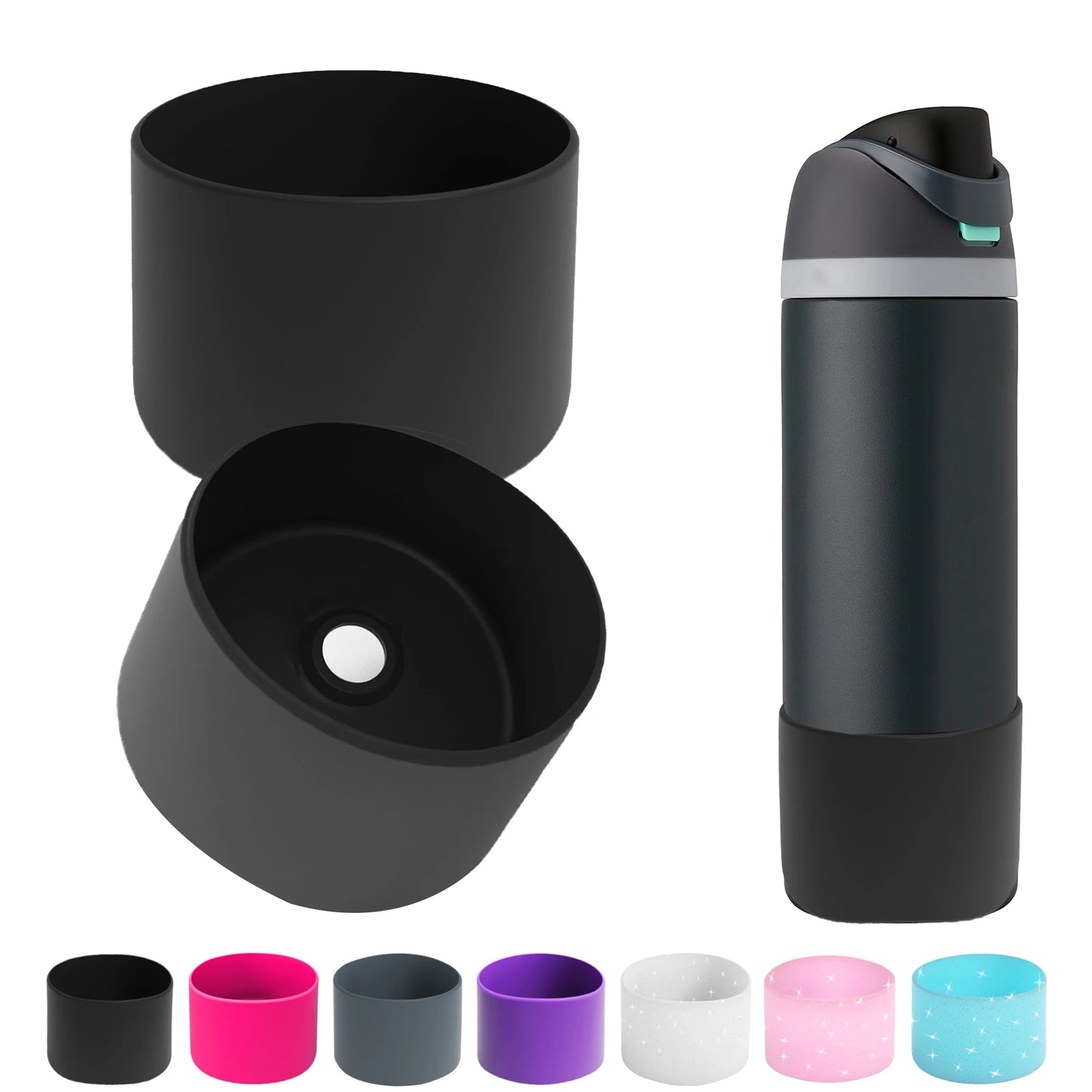 Silicone Protective Sleeve for Owala Water Bottle – 24oz/32oz Boot Cushion for Quencher & Adventure Bottles